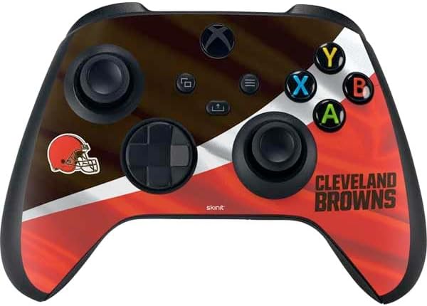 Skinit Decal Gaming Skin Compatible with Xbox Series X Bundle - Officially Licensed NFL Cleveland Browns Design