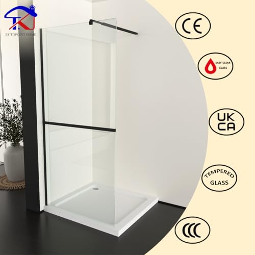 Paroi de douche italienne style industriel cadre noir T&K - 3
