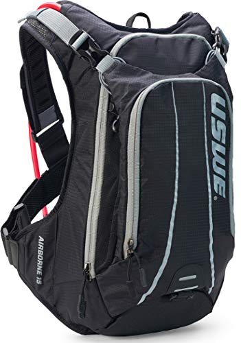 USWE Sports Airborne 15 Mochila de hidratación con vejiga  Unisex Adulto  Negro