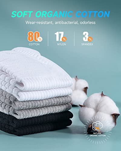 TANSTC Running Socks Anti-Blister Dempende Katoenen Sokken Trainer Sokken voor Mannen Dames Dames Sport Laag uitgesneden Ademend Atheletic Sokken Enkelsokken (6 paar) - Afbeelding 4