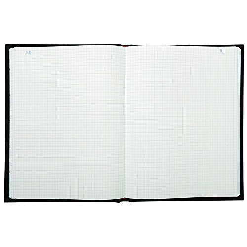 Exacompta 415E Geschäftsbuch DIN A4 (kariert 110 g/qm Inh. 500 Blatt, 1 Stück) schwarz