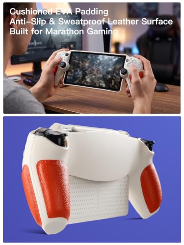 Image of PlayStation Portal Case, Slim Shockproof Protective Cover,White &Orange