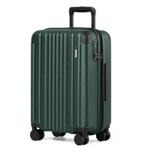 Image of Coolife Luggage, Lightweight and Durable Hardshell, 20 in, Dark Green