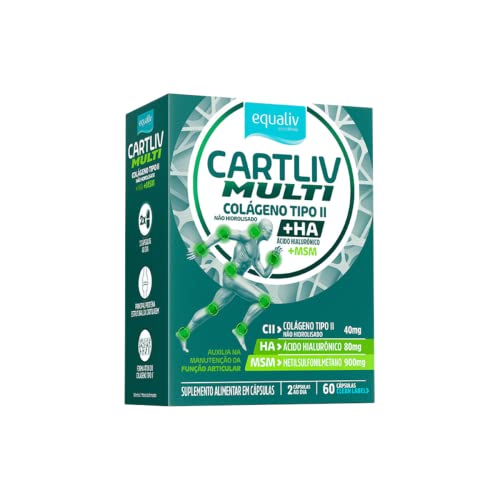 Kit 2x Equaliv Cartliv Multi 60 Cápsulas Colágeno Tipo 2 e Ácido Hialurônico