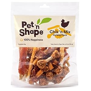 Pet ‘n Shape – Chik ‘n Mix Variety Pack – Natural Chicken Puppy Treat Mix, Dog Rewards and Snacks – 16 Ounces