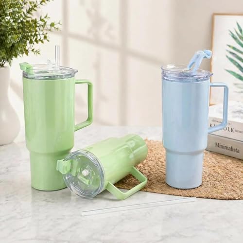 Image of 1800 ml Toony Tumbler with Straw | Large Capacity Insulated Travel Mug with Handle & Leak-Resistant Lid | Reusable Hot & Cold Beverage Tumbler