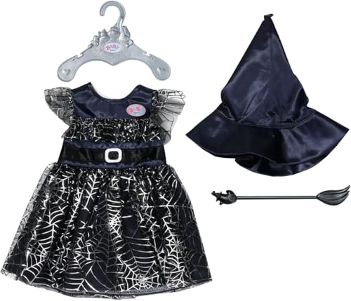 BABY born Disfraz de bruja con escoba y sombrero, vestido para muñecas de 43 cm, 836026 Zapf Creation