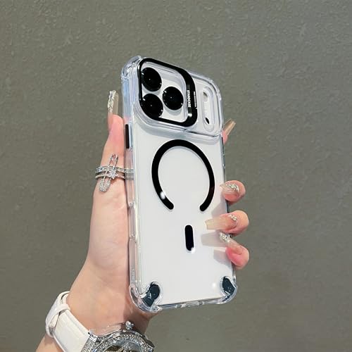 Coque iPhone 13 Pro transparente avec protection magnétique couleur noir