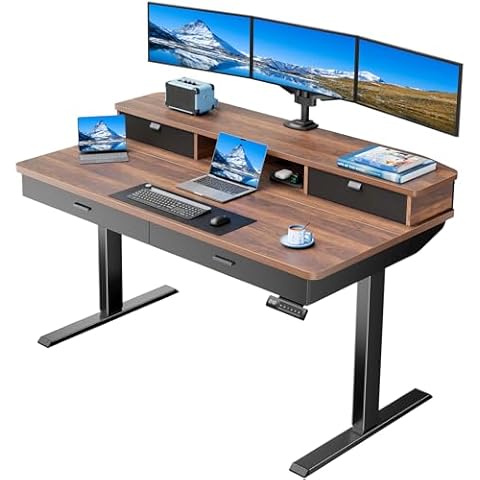 HUANUO Electric Standing Desk with Drawers Cover