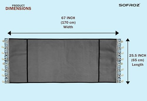 Image of Refrigerator Double Door Waterproof, Dustproof, Protective Cover for Fridges with Extra Storage Space Nylon Top Cover with 6 Storage Pockets (170 x 65 cm) (Grey Lace)
