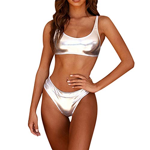 TIFIY Bikinis Calzedonia Bikini Mujer 2019 Bikini (Plateado,M)