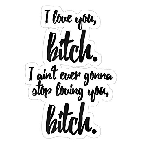 Vine Quote - i Love You, btch, i Love You Bitch Decal Sticker - Sticker Graphic - Auto, Wall,...