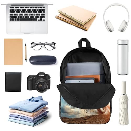 Unisex Motorcycle Backpack Motocross Sport Vehicle School Bag Motorcycle Rider Driving on The Mountains Shoulders Backpack Travel Daypacks for Women Men Teens Kids, 17 Inch4