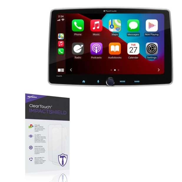 BoxWave Screen Protector Compatible with Planet Audio P100CPA - ClearTouch ImpactShield (2-Pack), Impenetrable Screen Protector Flexible Film