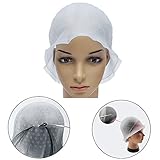 Highlighting Silicone Cap with Hook, Amariver Reusable Hair Color Salon Dye Silicone Caps with Metal Hook Needle Frosting Tipping Tools for Dyeing Highlighting Hair, White