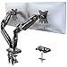HUANUO Support Ecran PC 2 Ecran de 13 à 27 Pouces, Bras pour Écran Pc à Ressort à Gaz pour Écrans Plats Incurvés, Bras Ecran PC VESA 75x75/100x100mm