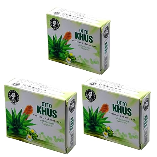 Image of CHALING Otto Khus - Natural Bathing Bar (Pack of 3, 75g Each)