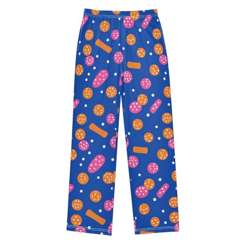 Boys' Pants Pink Blue Orange Balls Paddle Long Bottoms Jogger Pants Elastic Waist Trousers with Pockets S-XL