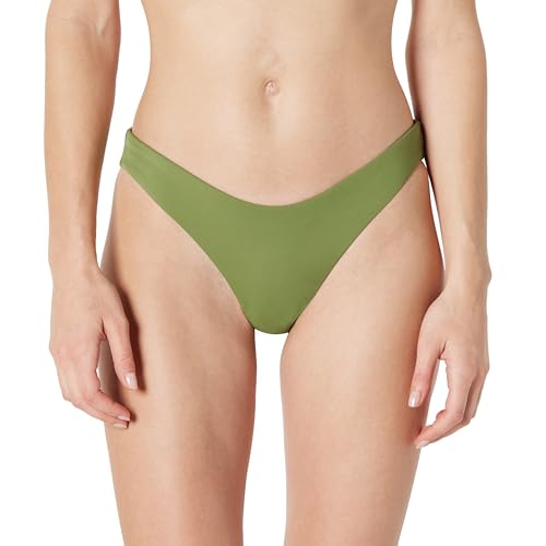 Amazon Essentials Women's High-Rise High-Leg Swim Bikini Bottom, Olive, Large - image 1