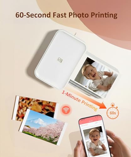 HPRT CP4100 4x6 Photo Printer with 108 Sheets & 2 Ribbons,