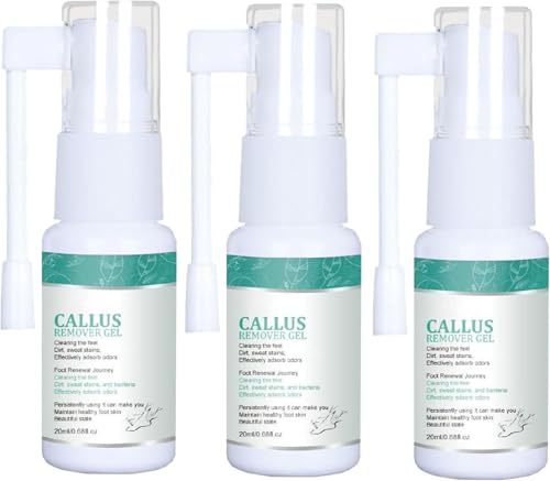 Professional Callus Remover for Feet Gel with Urea, Epsom Salt, Salicylic Acid, Glycolic Acid, Heel Foot callus remover Gel Exfoliator Dead Skin Remover Pedicure Foot Spa Products,All Skin Types (3pc)