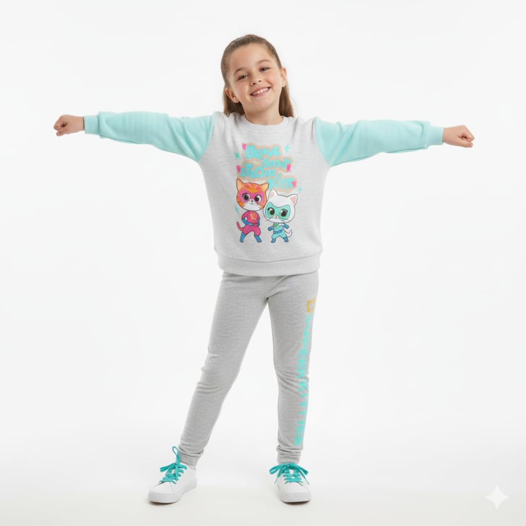 Disney Super Kitties Mädchen-Fleece-Sweatshirt und Leggings für Kleinkinder und große Kinder