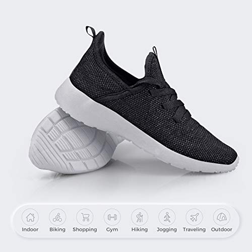 Image of Flysocks Slip On Sneakers for Women-Memory Foam Lightweight and Comfortable Walking Shoes Suitable for Leisure Travel and Work Black Mix 6.5