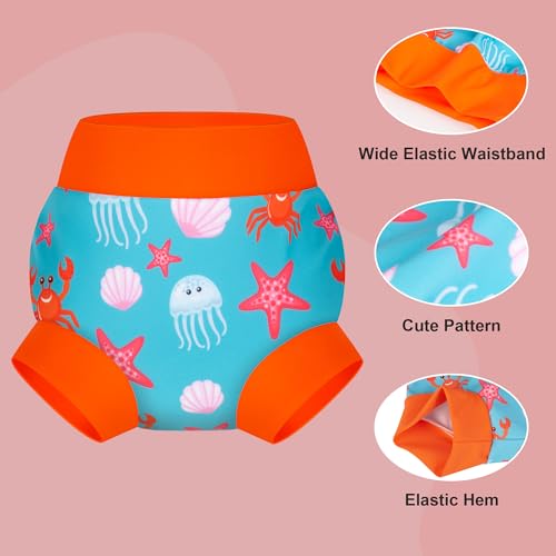 Image of BIG ELEPHANT Baby Swim Diapers 3-Pack, Reusable Swimming Diapers