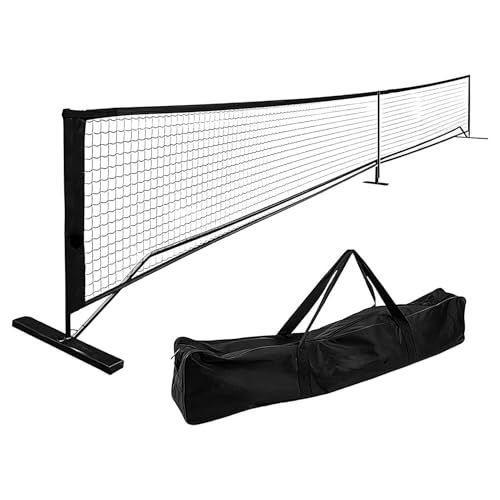 Tennis Practice Net, Tennis Net for Backyard, Portable Tennis Mesh Net, Detachable Tennis Practice Net, 9.5kg Driveway Tennis Net with Carry Bag 22ft for Tennis/Badminton