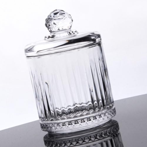 Deconox Lüx Kristal Büyük Cam Şekerlik & Cam Lokumluk, Kesme Cam Lüx Şekerlik 13cm*7.8cm - 06638
