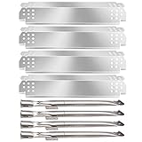 Metal Club Compatible with Grill Parts Kit Home Depot Nexgrill 4 Burner 720-0830H, Nexgrill 720-0864, 720-0864M Gas Grills, 4-Pack Grill Burners & Flame Tamers Heat Plates Heat Shields Replacement