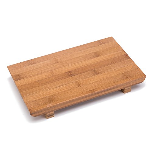 THY COLLECTIBLES Sashimi Sushi Bamboo Serving Geta Plate - Japanese Style Tableware Bamboo Sushi Board Cutting Tray (L8.2" x W4.7")