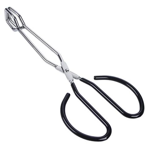 MSY BIGSUNNY Stainless Steel Scissor Tongs Heavy Duty Cooking Tongs with Soft Handles (1, Black 10") Cover