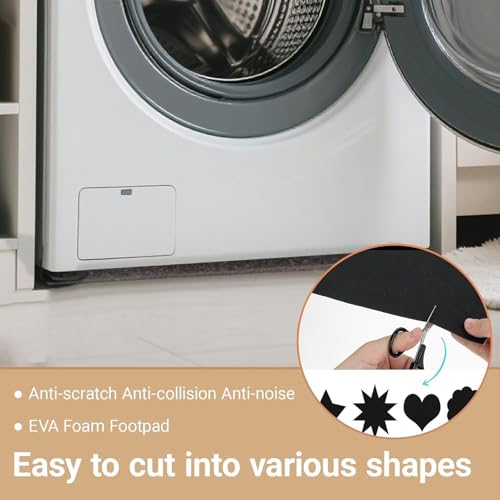 Hsyadazi 4 Stück Selbstklebende Schaumstoffplatten (21x30x0,3cm) - Schwarze Eva-Moosgummi-Pads mit Klebebeschichtung - Für Möbelstoßdämpfung, Schalldämmung & DIY-Projekte