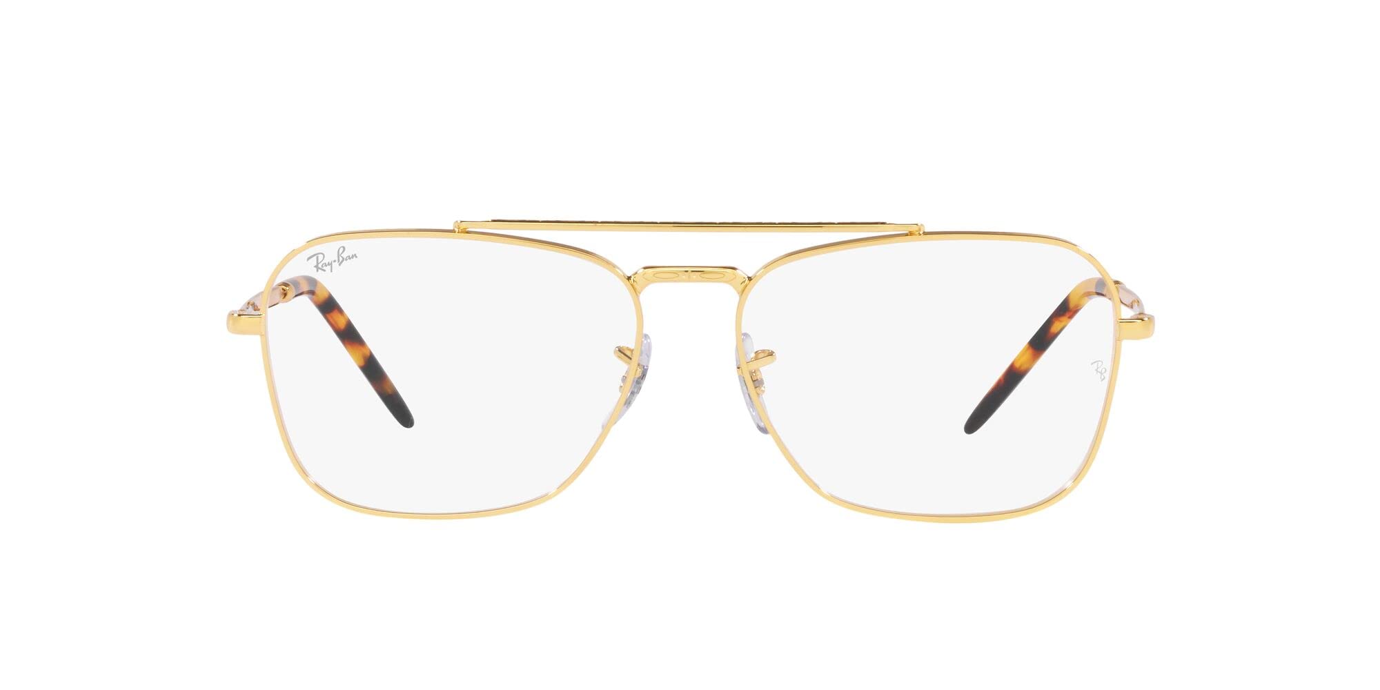 Ray-Ban RX3636V New Caravan Square Prescription Eyewear Frames, Legend Gold/Demo Lens, 58 mm