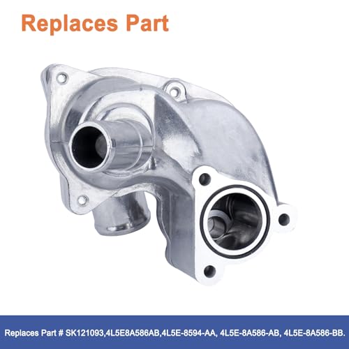 Upgraded Aluminum Thermostat Housing Assembly(1PCS).Replaces Part # SK121093,4L5E8A586AB.Fit for 2001-2005 Ford Explorer, 2001-2008 Mazda B4000,2001-2011 Ranger, 2001 Mercury Mountaineer.
