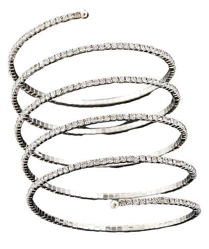 Image of Arm Cuff Jewellery for Women, Elegant Silver Cuff Bracelet, Stylish Hand Band for Casual Wear, Parties and Weddings