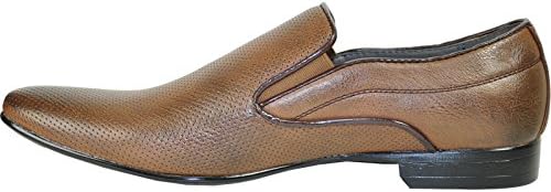 bravo! Men's Fashion Slip On Loafer Klein-3 Dress Shoes Leather Lining Pointy Toe Brown Size 16M | Image 4