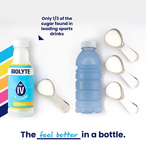 BIOLYTE Electrolyte Drink, Citrus 12 Pack IV Liquid Bottle for