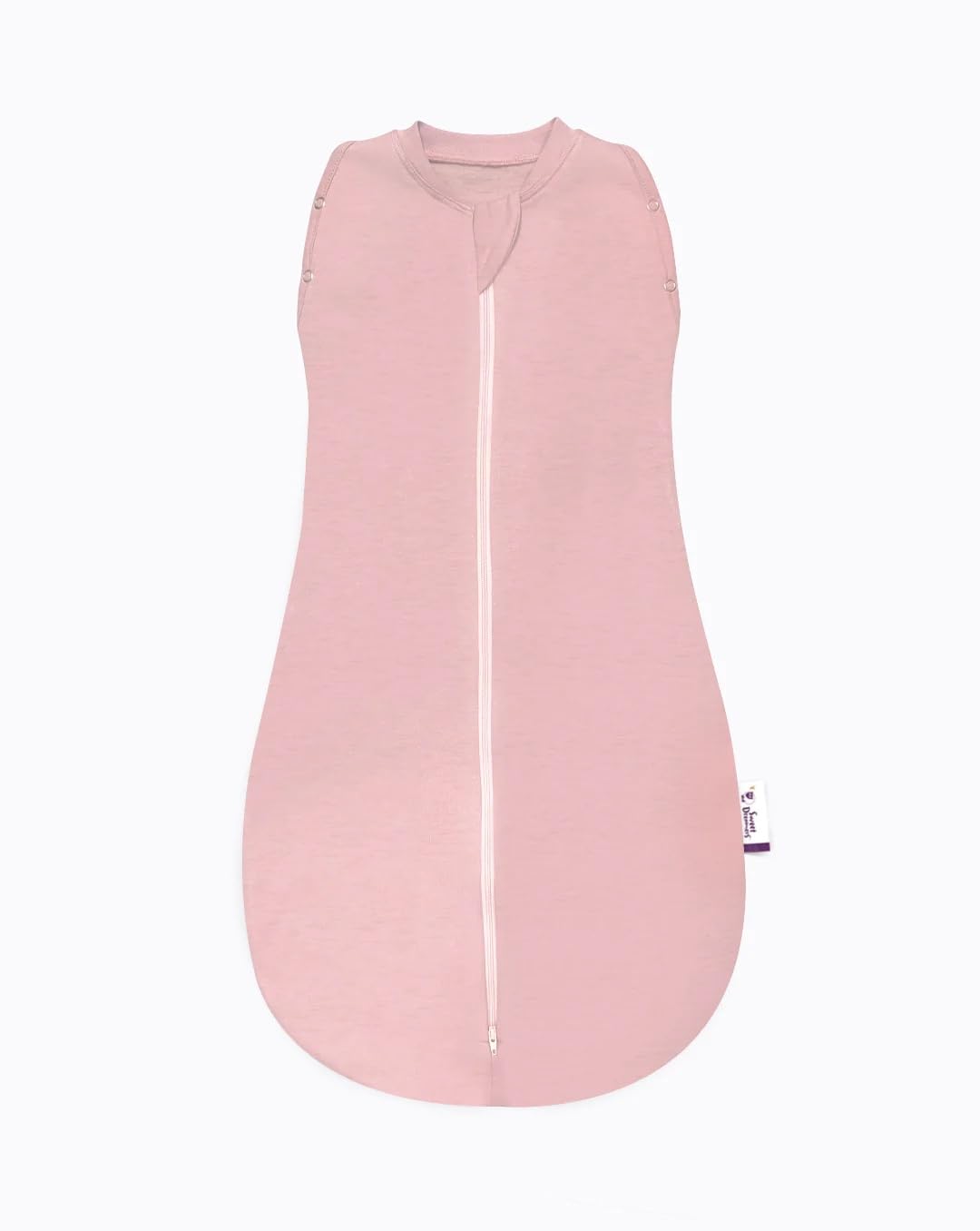 Sweet Dreamers, Baby Sleep Bag and Swaddle for Newborns, Dusky Pink, 0-3 Months - 1.0 Tog