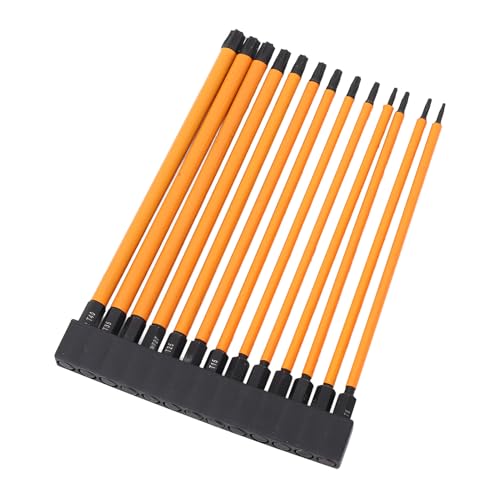 Juego de Puntas de Destornillador de Estrella de Acero de Aleación S2, Brocas Magnéticas de Vástago Hexagonal T5-T40 de 150mm de Longitud para Muebles, Automóviles, Fontanería