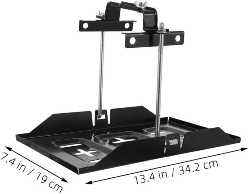 1Sets Adjustable Battery Tray Kit Battery Holder Clamps Durable Metal Brackets for Car Use Easy Installation