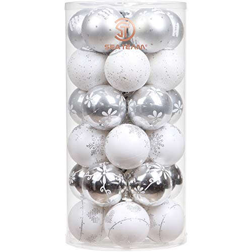 Sea Team 60 mm / 2,36 Zoll Set bunt bemalte und Funkelnde Ornamente...