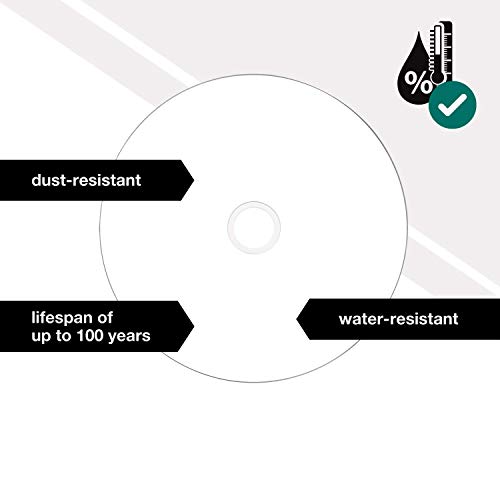 Verbatim DataLifePlus Professional 50 x CD R 700 Mo 52x surface imprimable thermique large spindle - vue 8