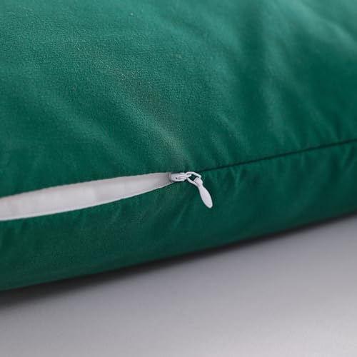 Image of NTBAY 2 Pack Pillows with Pillowcases, Soft Cotton Down Alternative 13x18 with Microfiber Zippered Pillowcases for Sleeping in Crib Bed - Machine Washable - Breathable Travel Pillow, Dark Green