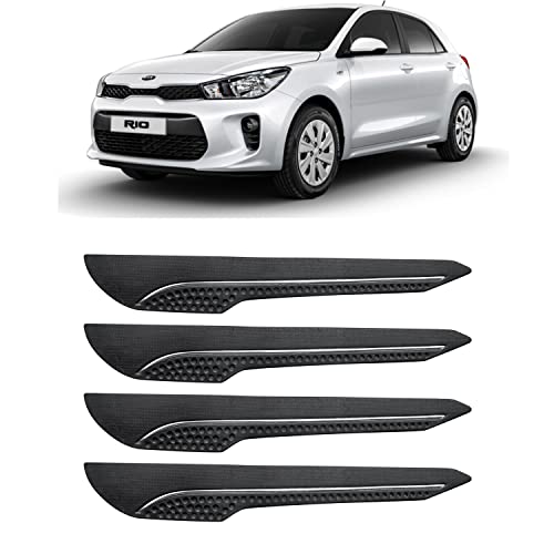 Image of AOSIS-Car Bumper Protector /Bumper Guard for Kia Rio with Single Chrome Stripe (4-Pcs)