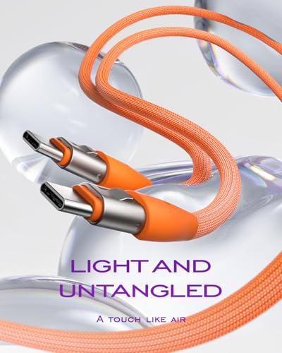 Image of Phone Lanyard Charging Cable, Type-C to USB-C 120cm 240W Fast Quick Charge Crossbody USB-C Strap 480Mbps Data Sync Anti Theft Purple Shoulder USB2.0 OTG Cord
