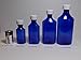 Graduated Oval 2 Ounce Cobalt Blue RX Medicine Bottles and Caps Package of 10 Pharmaceutical Grade