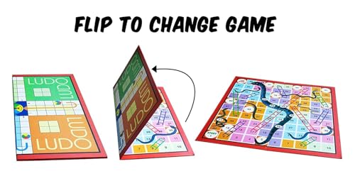 Image of G F S 4 in 1 Family Strategy Board Games, Tambola, Chess, Ludo and Snakes & Ladders Educational Family Games, Fun & Strategy Games (Multicolor)