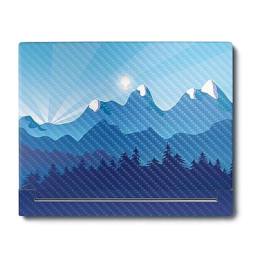 Image of MightySkins Carbon Fiber Skin Compatible With Alienware X16 R1 (2023) Full Wrap Kit - Blue Mountains | Protective Durable Textured Carbon Fiber Finish | Easy To Apply & Change Styles | Made in the USA